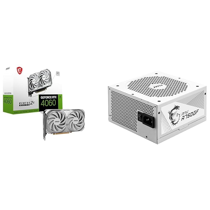 MSI GeForce RTX 4060 VENTUS 2X WHITE 8G OC Gaming Graphics